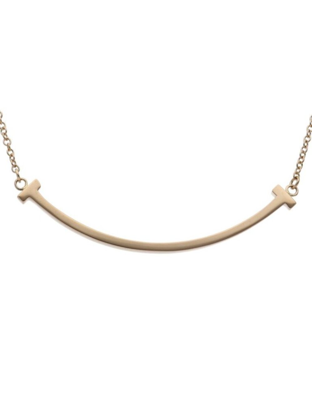 Tiffany & Co T Smile Small Necklace 18K Pink Gold